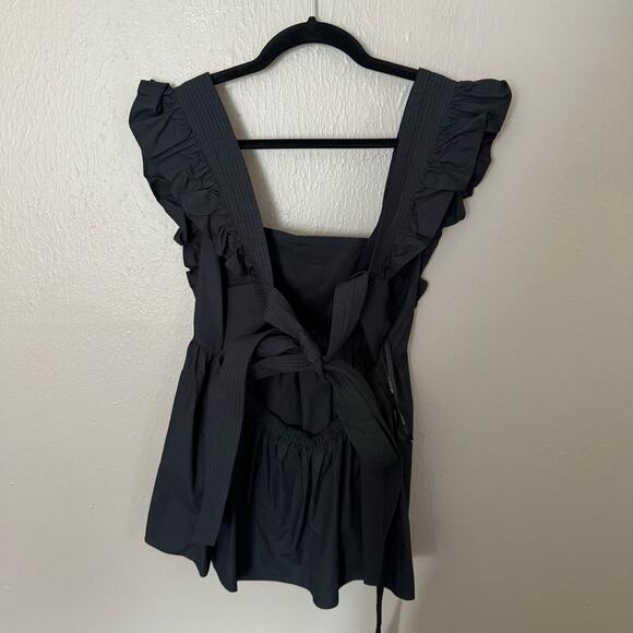 Self-Portrait Draped Sleeve Top with Back Neckline Size US 8 casual summer open - Picture 5 of 8